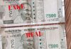 Be Aware of Fake 500 Rupee Notes