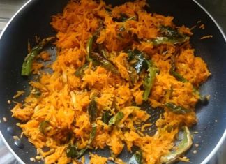 Recipe for spicy carrot fry