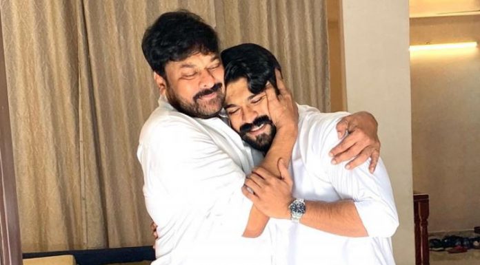 “ఆప్యాయ ఆలింగనం”..! “సైరా” విజయానందంలో చిరంజీవి, రామ్ చరణ్.