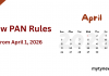New PAN కార్డ్ నియమాలు 2026 – ఏప్రిల్ 1 నుంచి అమల్లోకి!